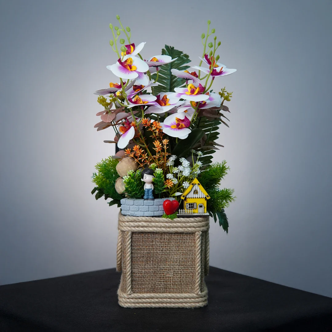 Renkli Yapay Orkide - Alanya Çiçek Siparişi