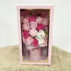 Kutulu Pembe Mum Gül