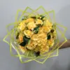 Sarı Gül-Sarı Ortanca Yapay Buket