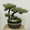 Yapay Bonzai Aranjman Gri-Yeşil