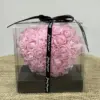 Yapay Kalpli Pembe Gül Kutu