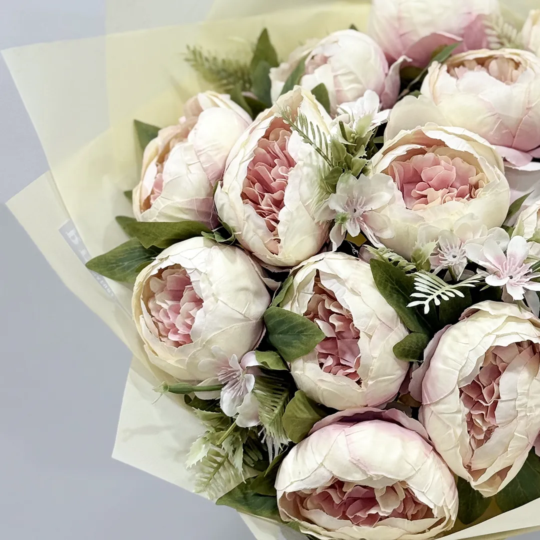Yapay Pembe Şakayık Buketi